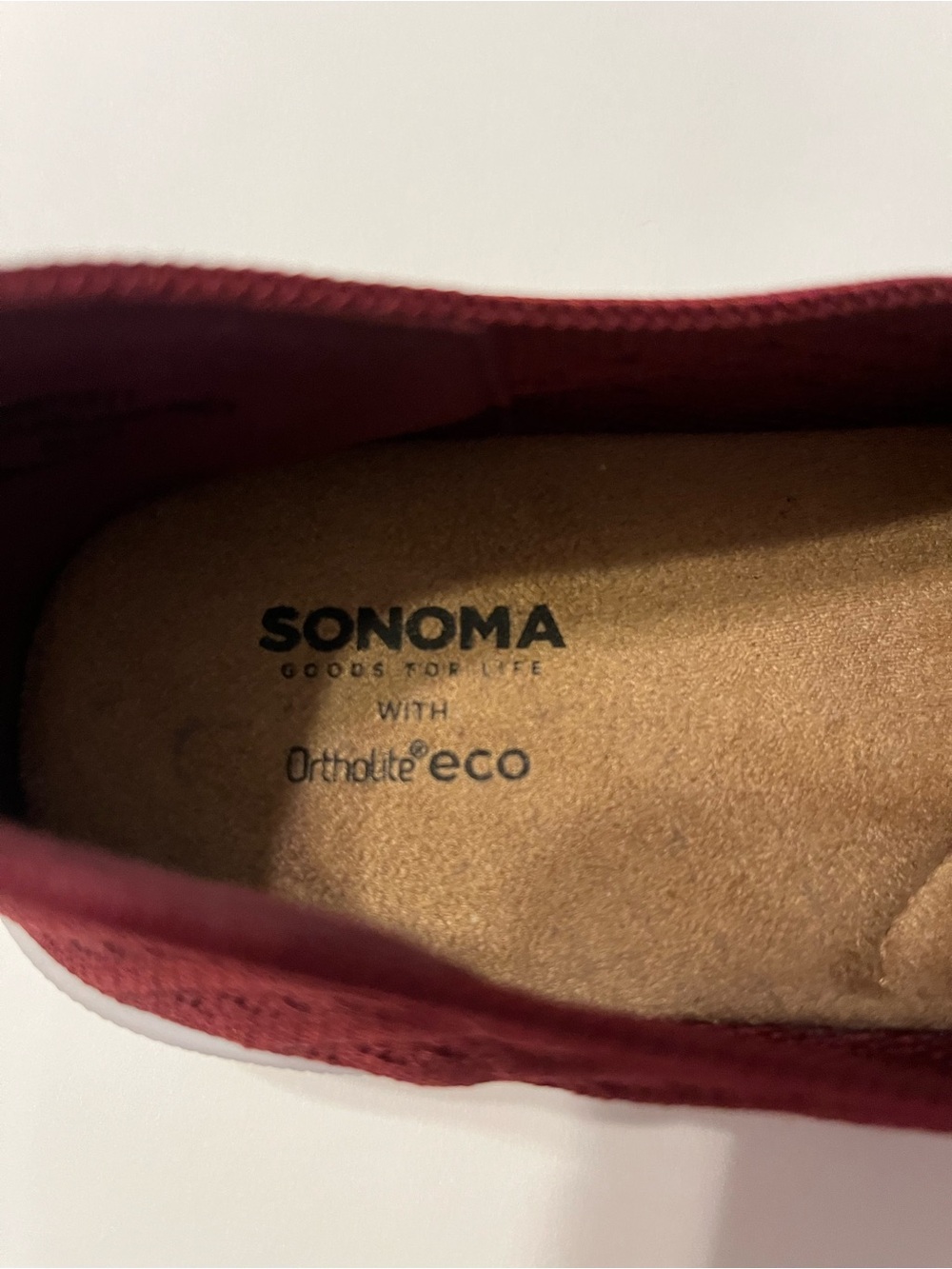 Sonoma Catahoula Women’s Slip-On Knit Sneakers in Burgundy like new size 8 med - Picture 5 of 8